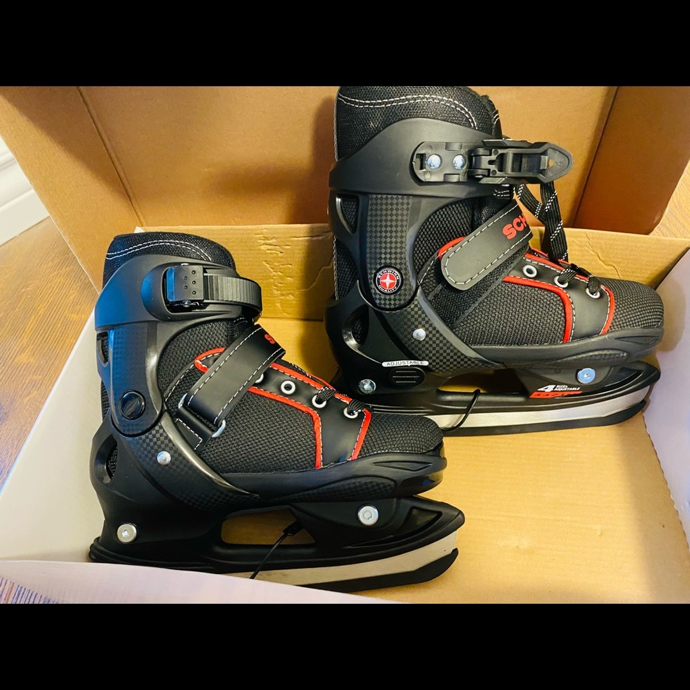 New Youth 12-2 Adjustable Ice Skates
